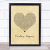 Mabel Finders Keepers Vintage Heart Song Lyric Print