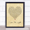 Mandy Moore I See The Light Vintage Heart Song Lyric Print