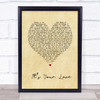 Tim McGraw & Faith Hill Its Your Love Vintage Heart Song Lyric Print