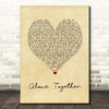 Dan + Shay Alone Together Vintage Heart Song Lyric Print