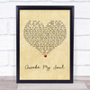 Mumford & Sons Awake My Soul Vintage Heart Song Lyric Print