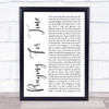 George Michael Praying For Time White Script Song Lyric Quote Print