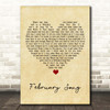 Josh Groban February Song Vintage Heart Song Lyric Print