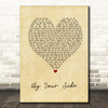 Jonas Blue By Your Side Vintage Heart Song Lyric Print