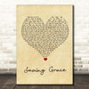 Kodaline Saving Grace Vintage Heart Song Lyric Print