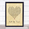 Real Estate Out Of Tune Vintage Heart Song Lyric Print