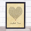 Vance Joy Wasted Time Vintage Heart Song Lyric Print