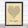 Keith Urban The Fighter Vintage Heart Song Lyric Print