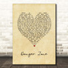 Kenny Loggins Danger Zone Vintage Heart Song Lyric Print