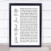 Whitney Houston Didn't We Almost Have It All White Script Song Lyric Quote Print