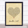 Scouting For Girls Double Act Vintage Heart Song Lyric Print