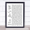 Whitney Houston I Know Him So Well White Script Song Lyric Quote Print