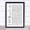 Whitney Houston I Will Always Love You White Script Song Lyric Quote Print