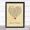 Jim Reeves Anna Marie Vintage Heart Song Lyric Print