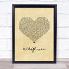 5 Seconds Of Summer Wildflower Vintage Heart Song Lyric Print