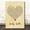 The Fratellis Baby Doll Vintage Heart Song Lyric Print