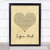 Three Days Grace Infra-Red Vintage Heart Song Lyric Print