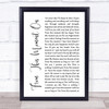 Shania Twain From This Moment On White Script Song Lyric Quote Print