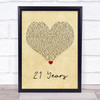 tobyMac 21 Years Vintage Heart Song Lyric Print