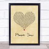 Kelly Clarkson Move You Vintage Heart Song Lyric Print