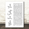 The Beatles When I'm Sixty Four White Script Song Lyric Quote Print