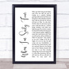The Beatles When I'm Sixty Four White Script Song Lyric Quote Print