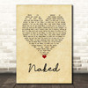 The Shires Naked Vintage Heart Song Lyric Print