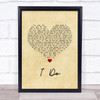 Paul Brandt I Do Vintage Heart Song Lyric Print