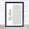 Biffy Clyro Machines White Script Song Lyric Quote Print