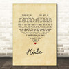 Creed Hide Vintage Heart Song Lyric Print