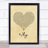 Shawn Mendes Why Vintage Heart Song Lyric Print