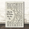 Jimmy Roselli When You Old Wedding Ring Was New Vintage Script Song Lyric Print