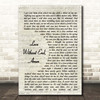 George Strait Love Without End, Amen Vintage Script Song Lyric Print