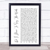 Bryan Adams Do I Have To Say The Words White Script Song Lyric Quote Print