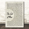 White Animals This Girl of Mine Vintage Script Song Lyric Print