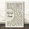 Bad Company Can't Get Enough Vintage Script Song Lyric Print