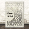 Eric Clapton Running On Faith Vintage Script Song Lyric Print