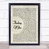 Sister Sledge Thinking Of You Vintage Script Song Lyric Print