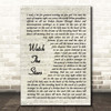 Tide Lines Watch the Stars Vintage Script Song Lyric Print