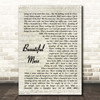 Diamond Rio Beautiful Mess Vintage Script Song Lyric Print