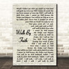 Jeremy Camp Walk By Faith Vintage Script Song Lyric Print