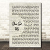 Michelle Branch You Get Me Vintage Script Song Lyric Print