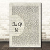 Louis Tomlinson Two Of Us Vintage Script Song Lyric Print