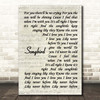 Eva Cassidy Songbird Vintage Script Song Lyric Print