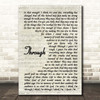 George Michael Through Vintage Script Song Lyric Print