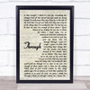 George Michael Through Vintage Script Song Lyric Print