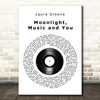 Laura Greene Moonlight, Music and You Vinyl Record Song Lyric Print