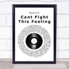 Bastille Cant Fight This Feeling Vinyl Record Song Lyric Print