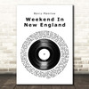 Barry Manilow Weekend In New England Vinyl Record Song Lyric Print