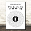 Sleeping At Last I'm Gonna Be 500 Miles Vinyl Record Song Lyric Print